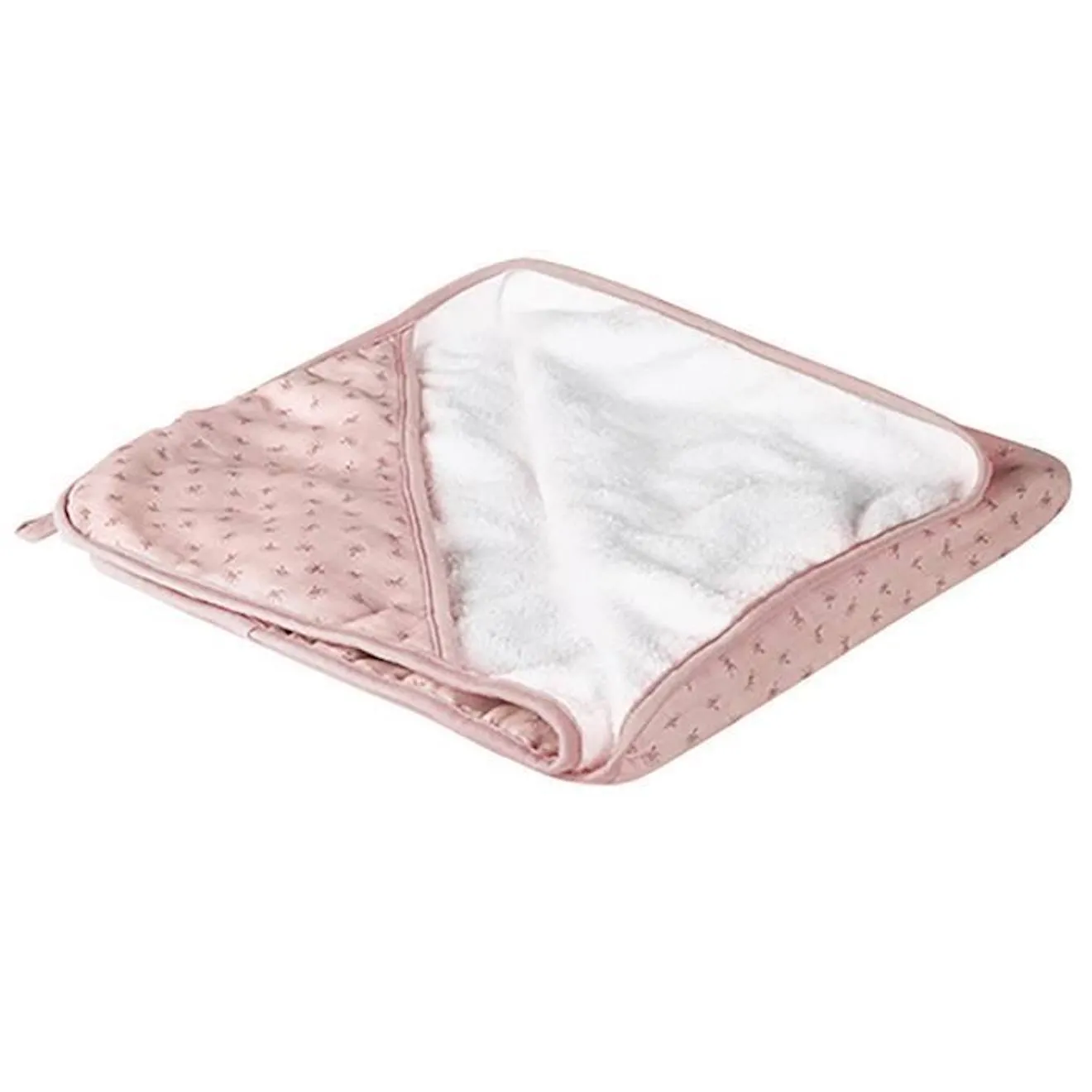 ROBA Cape de Bain Bébé Bio "Lil Planet" 80x80 cm - Coton et Mousseline - Rose/mauve rose - Roba