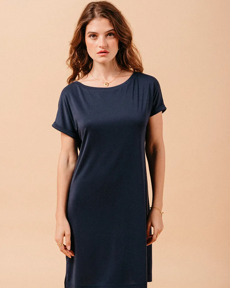 ROBE COURTE MARINE MONETTE