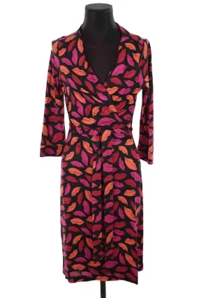 Robe en soie Diane Von Furstenberg multicolore. Matière principale soie. Taille 40.