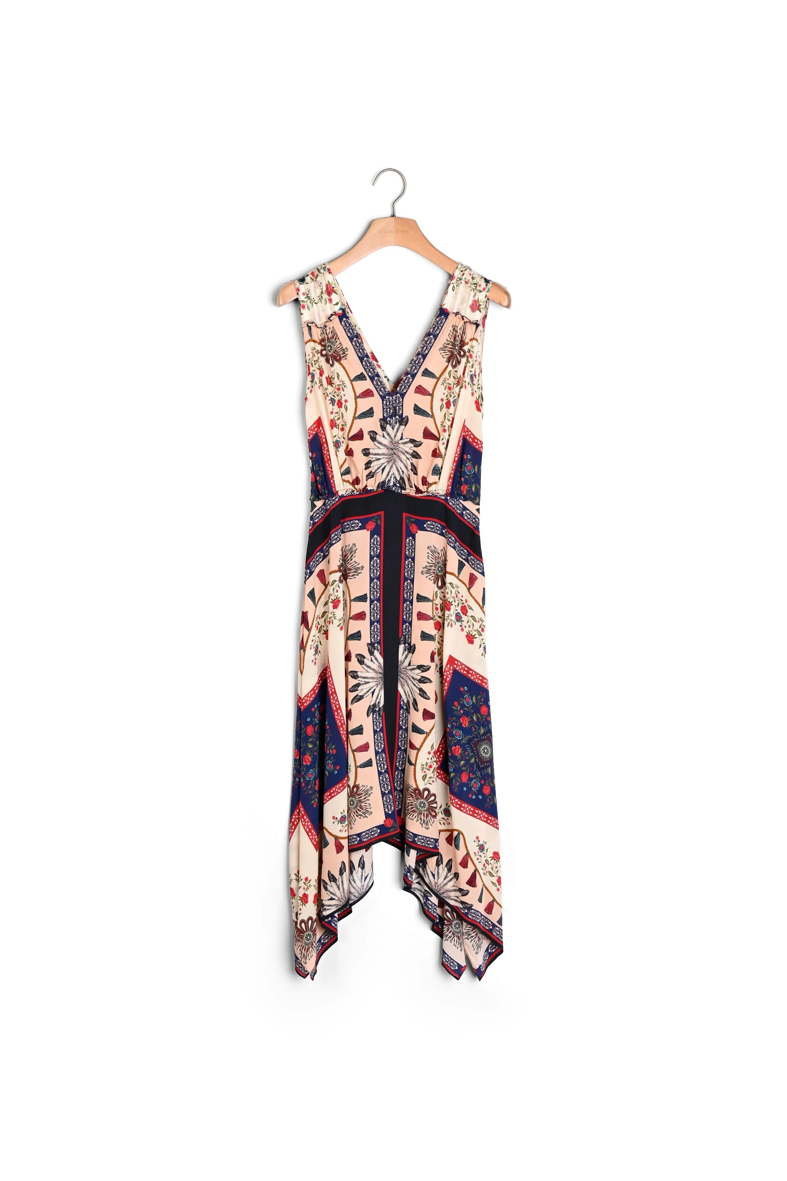 Robe fluide imprimée sans manches