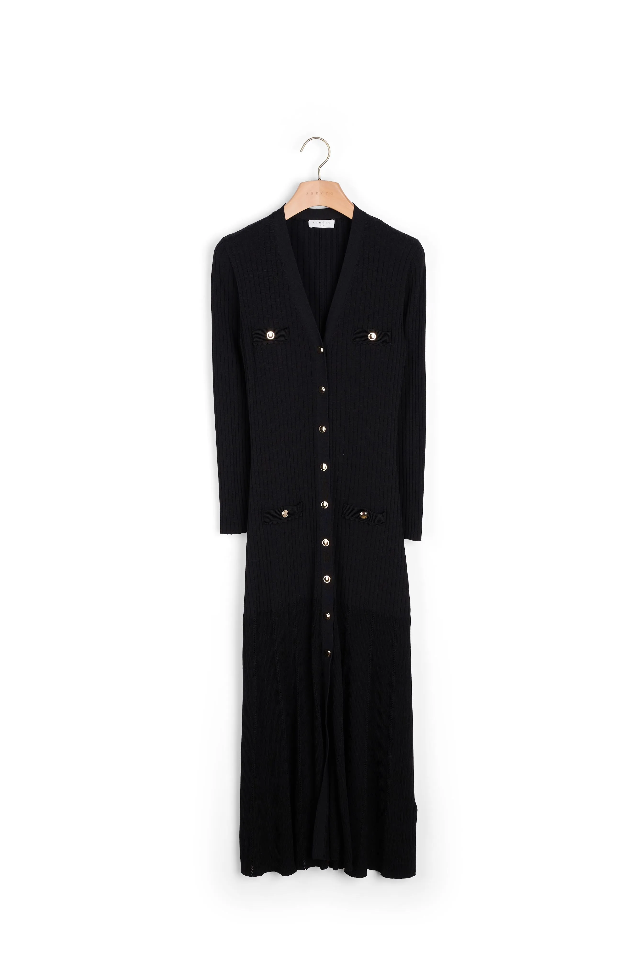 Robe gilet longue boutonnée