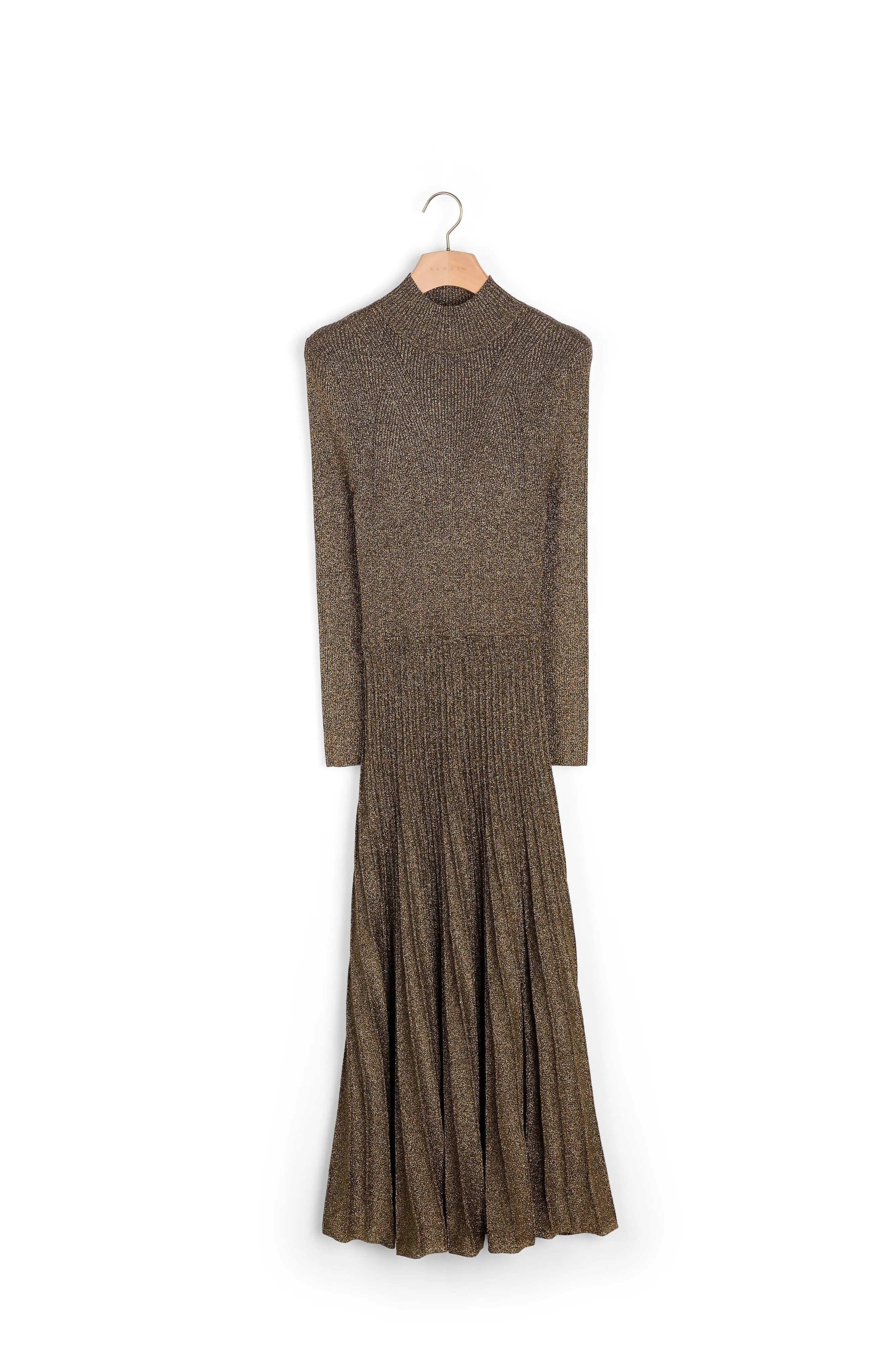Robe longue en maille lurex