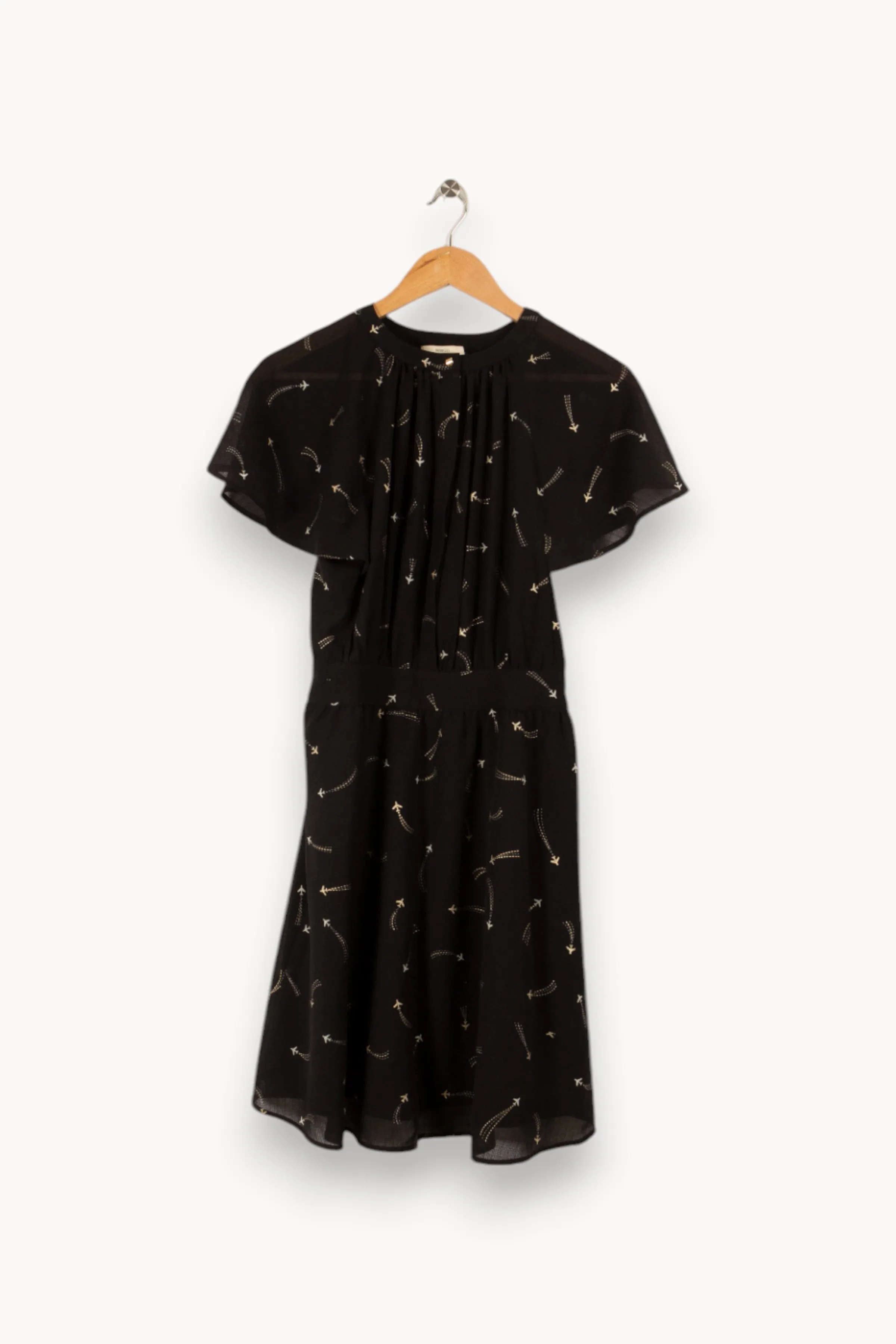 Robe noire à motifs avions - Taille M/38