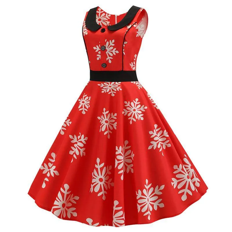 Robe Pin-Up  Hiver Rouge