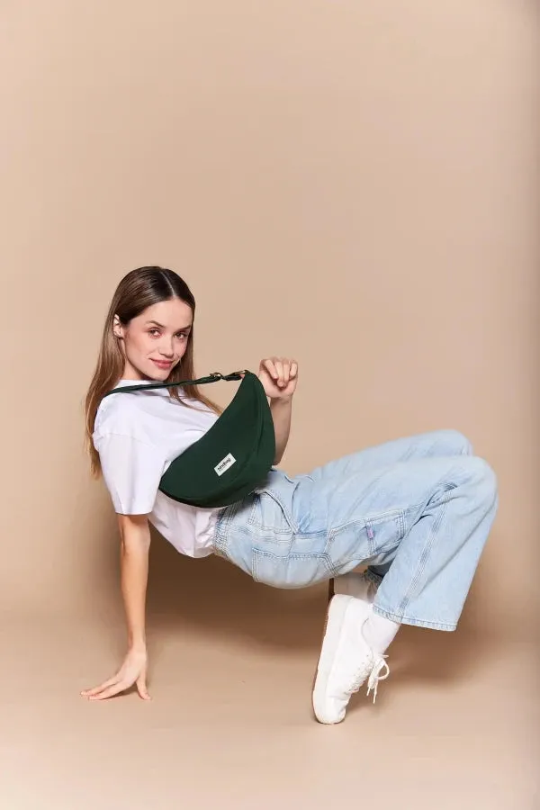 Sac banane demi lune vert Sapin - Andrea