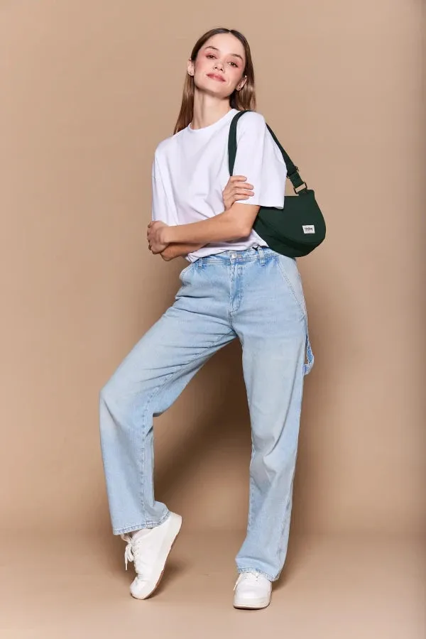 Sac banane demi lune vert Sapin - Andrea
