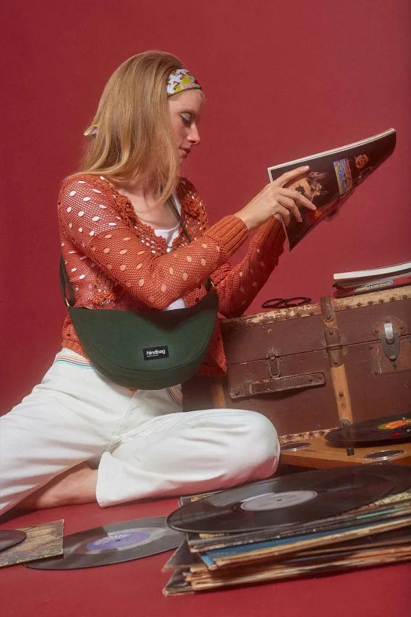Sac banane demi lune vert Sapin - Andrea