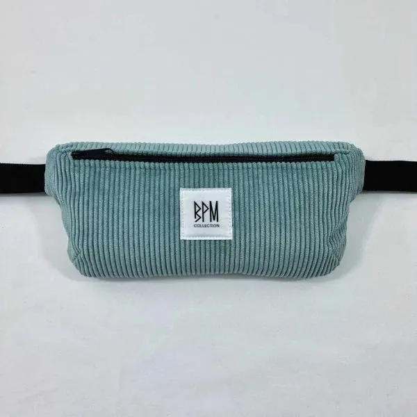 Sac banane en velours ctelé - Bleu ciel