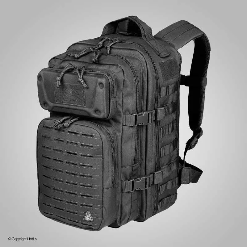 Sac à dos ARES 40L Baroud noir Molle lasercut