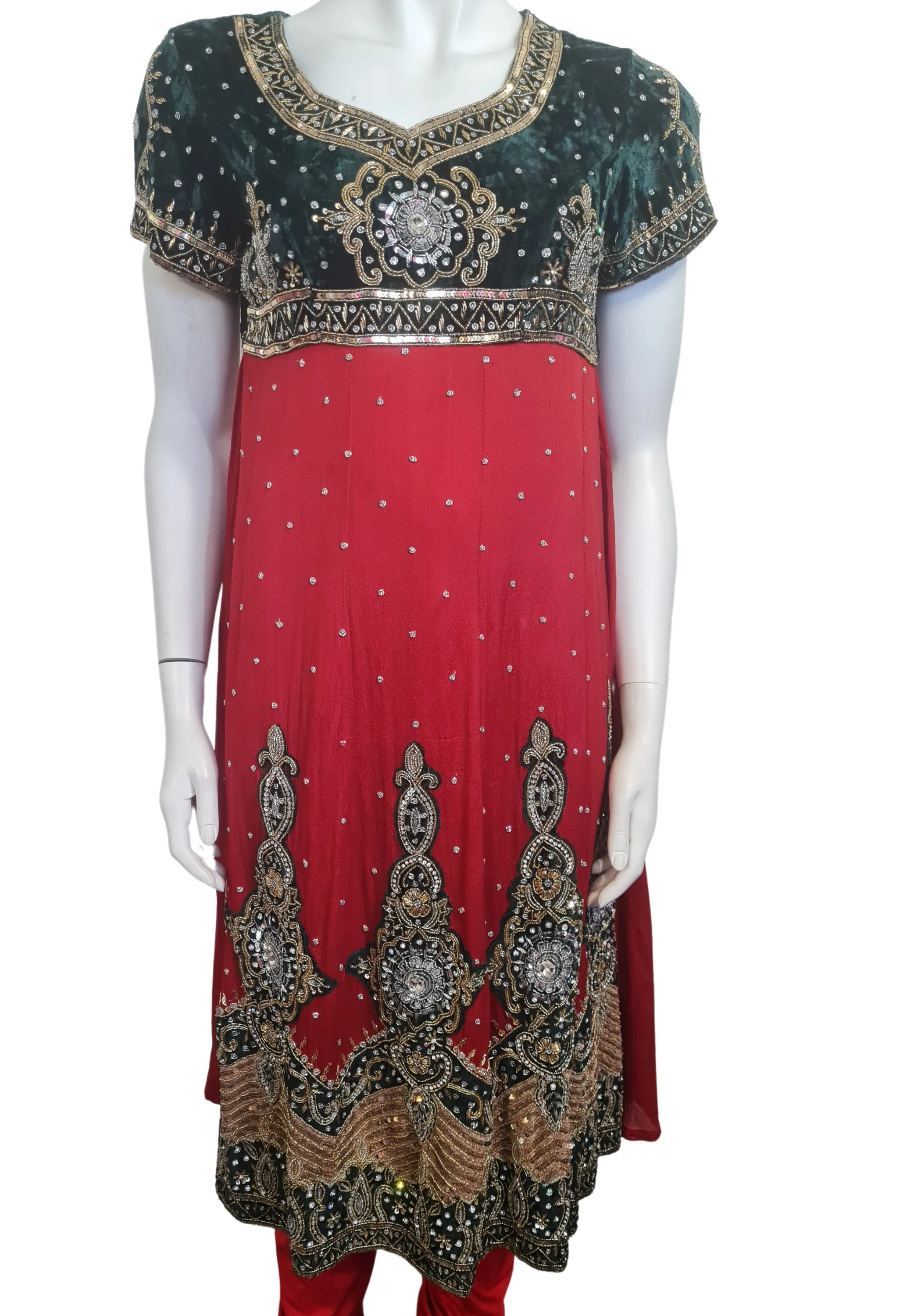 Salwar mariage rouge Haseena