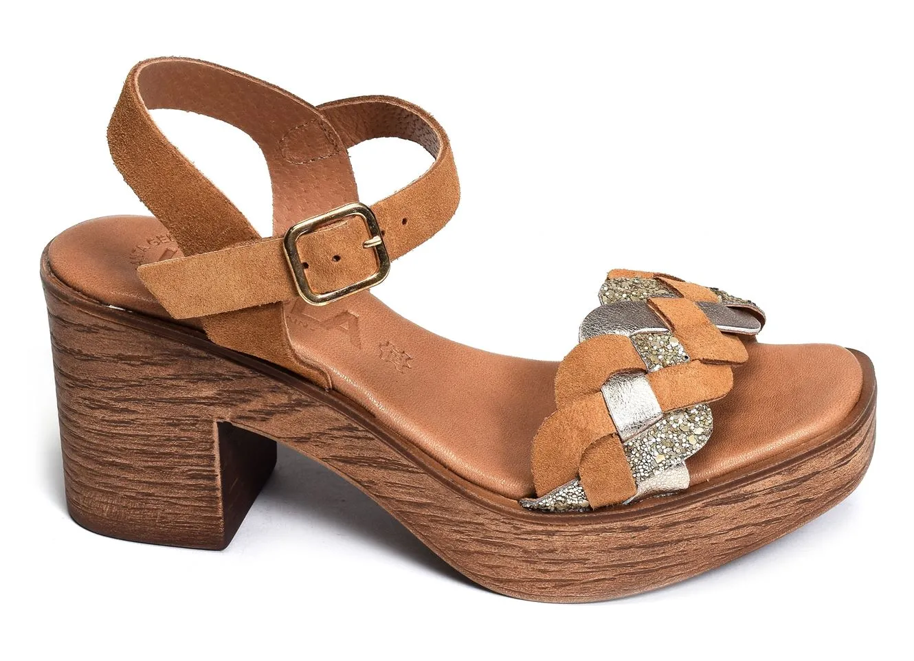 sandales a talon Kaola  942 camel 