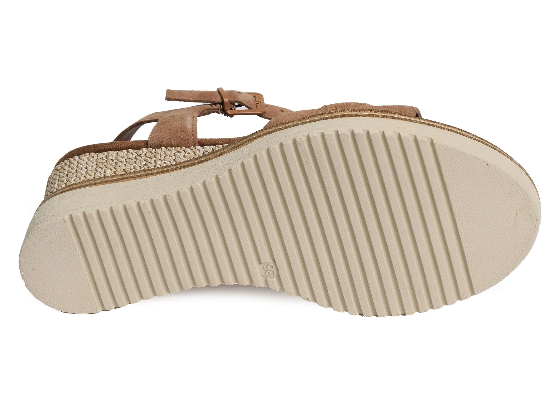 sandales compensees Tamaris  28013 camel 