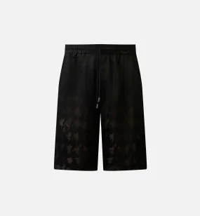 SHORT EN SOIE HOUNDSTOOTH