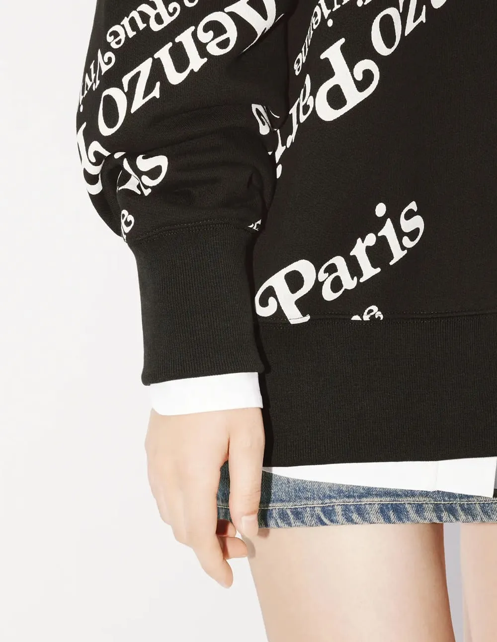 Sudadera con Capucha Kenzo by Verdi Negra Unisex