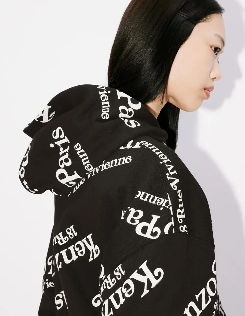 Sudadera con Capucha Kenzo by Verdi Negra Unisex