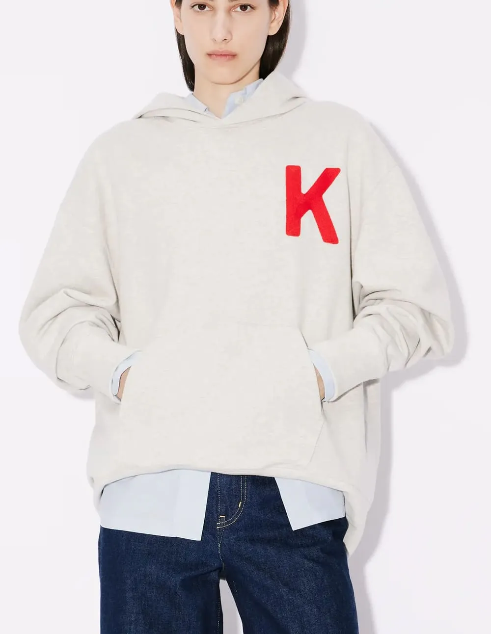 Sudadera con Capucha Kenzo Lucky Tiger Gris Unisex