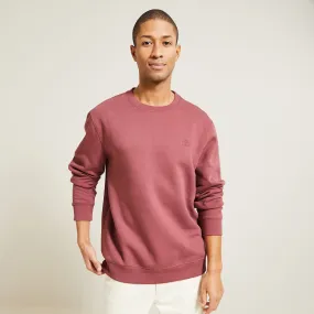 Sweat col rond broderie ton sur ton poitrine Rose | Jules