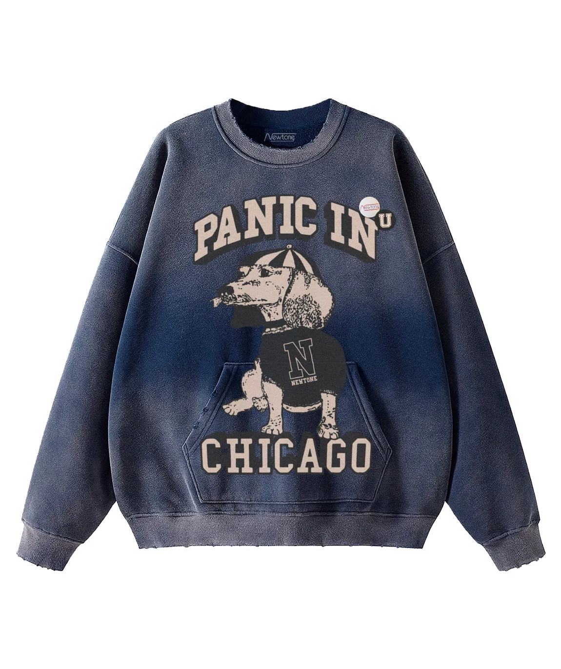 Sweatshirt piper vintage blue CHICAGO