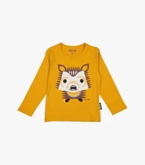 T-shirt enfant jaune en coton bio Hérisson