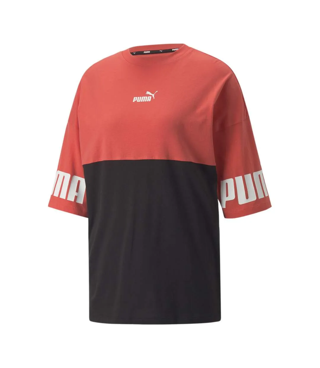 T-shirt Noir/Rouge Femme Puma Pwr Clb