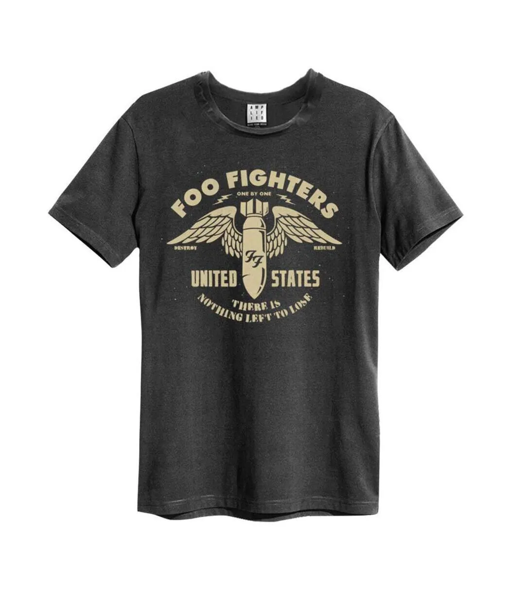 T-shirt one by one adulte gris foncé Amplified