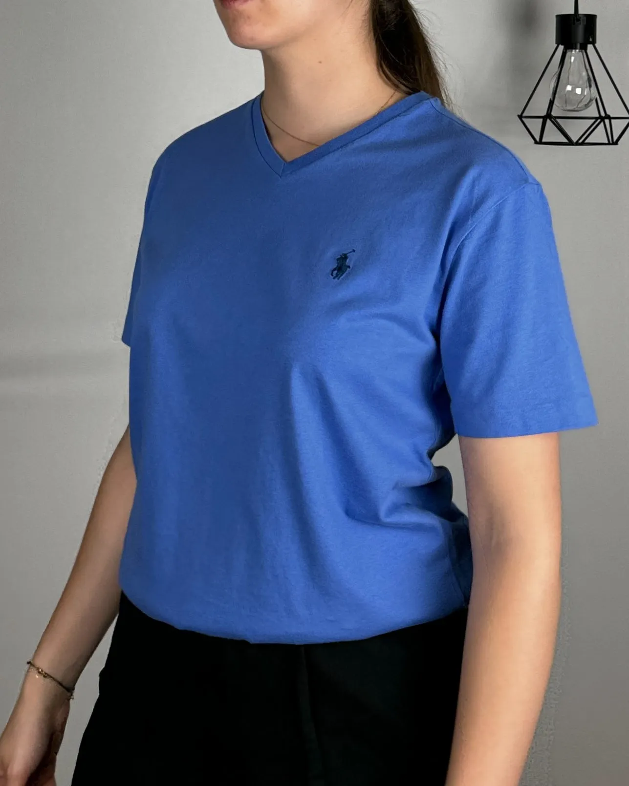 T-shirt Ralph Lauren bleu -(S) unisexe