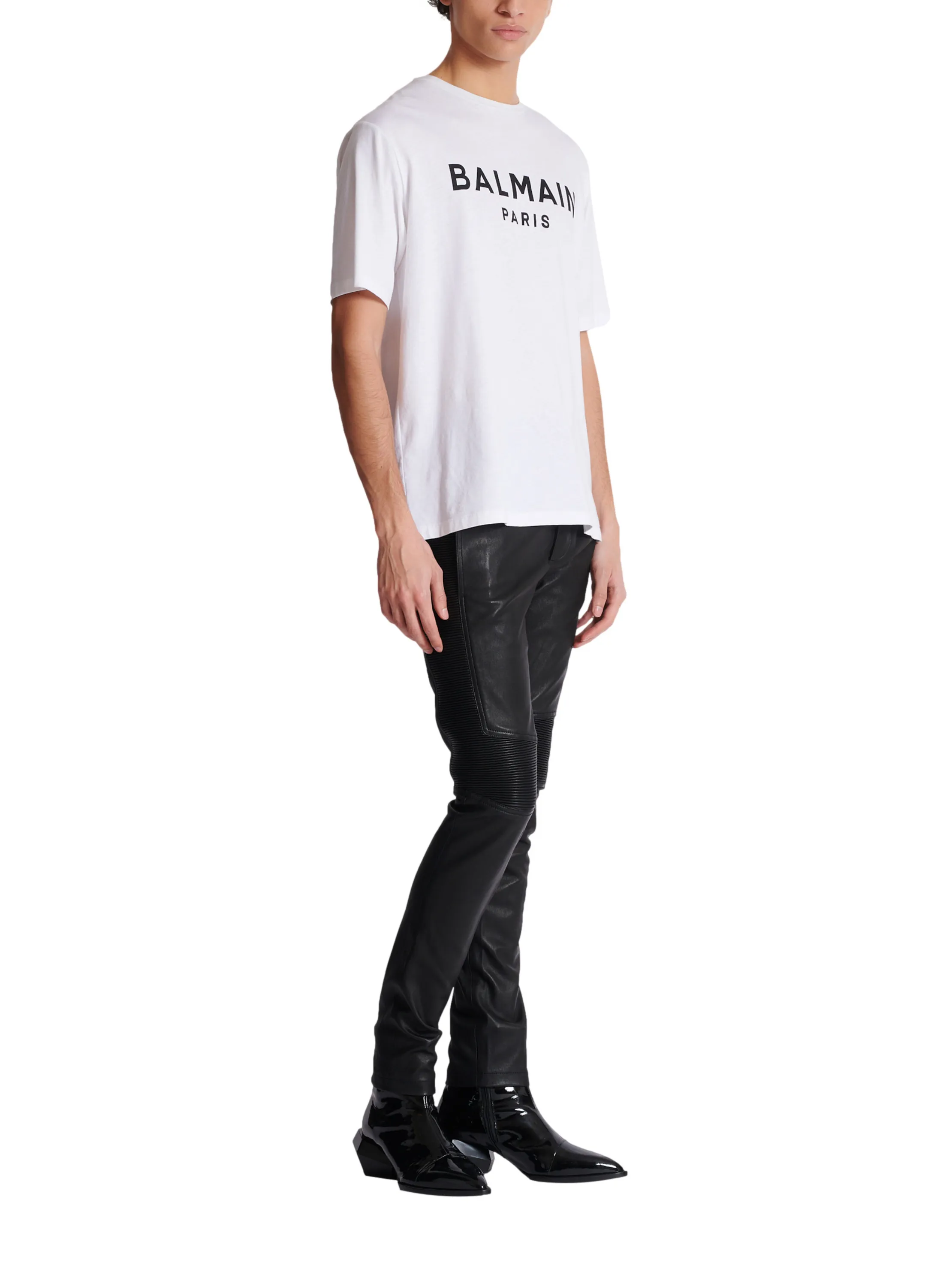 T-SHIRT à MANCHES COURTES IMPRIMé BALMAIN PARIS - BALMAIN pour HOMME | Printemps