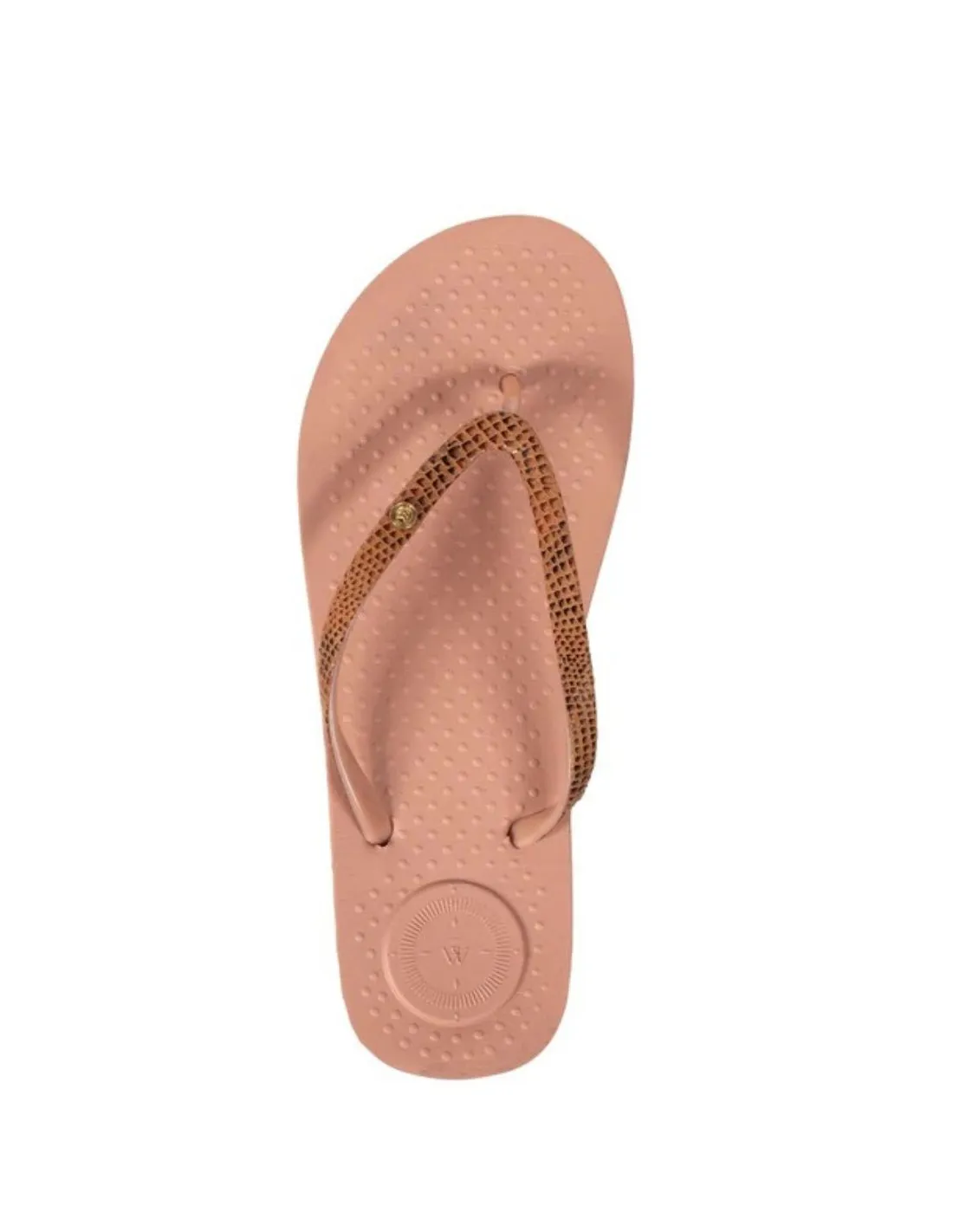 Tongs Everywear femme Isotoner Ref 59980 Rose poudre