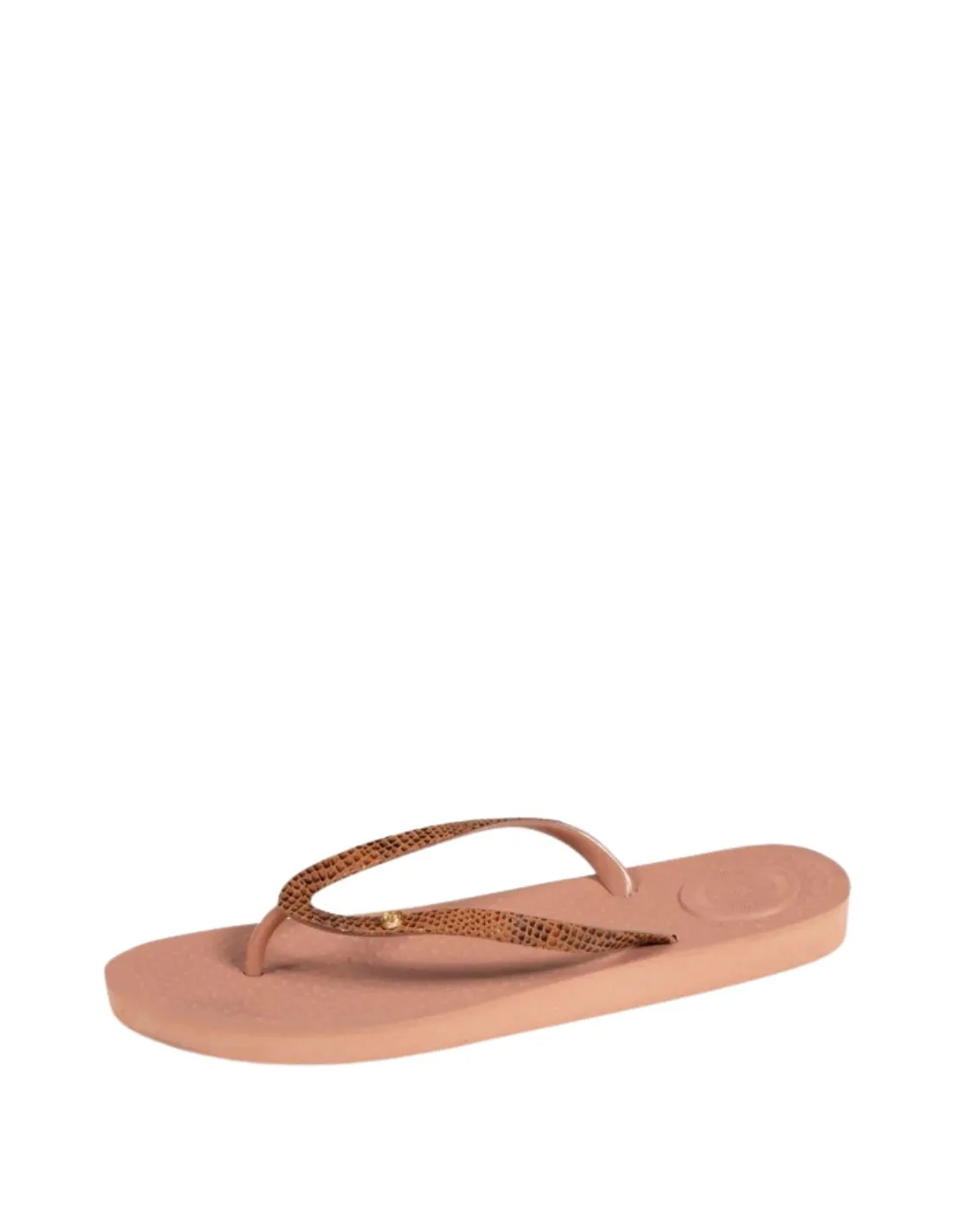 Tongs Everywear femme Isotoner Ref 59980 Rose poudre