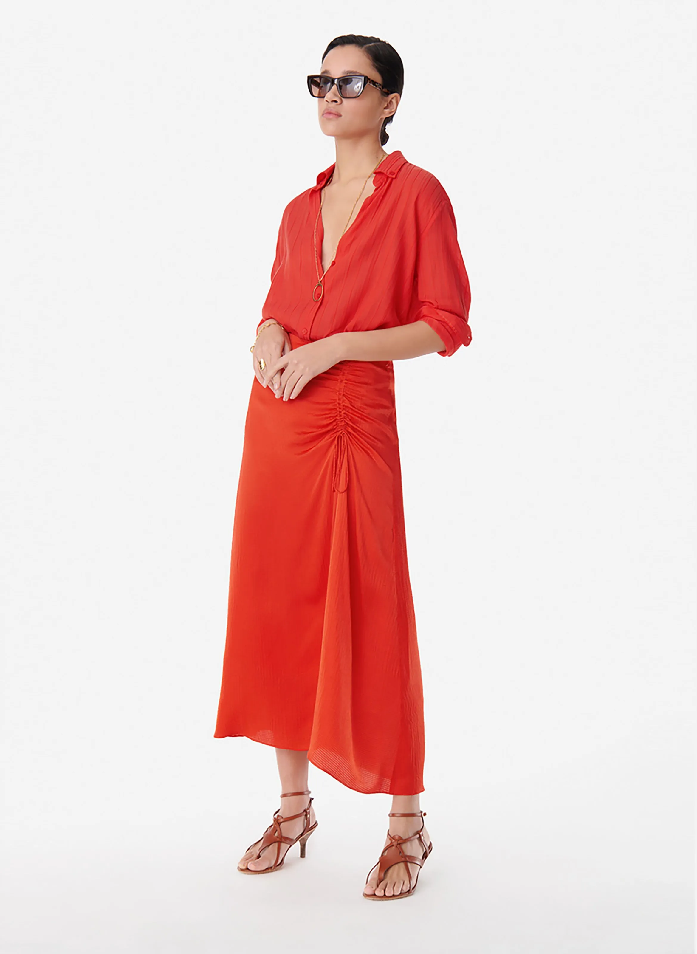 VANESSA BRUNO  Jupe calyp - Orange