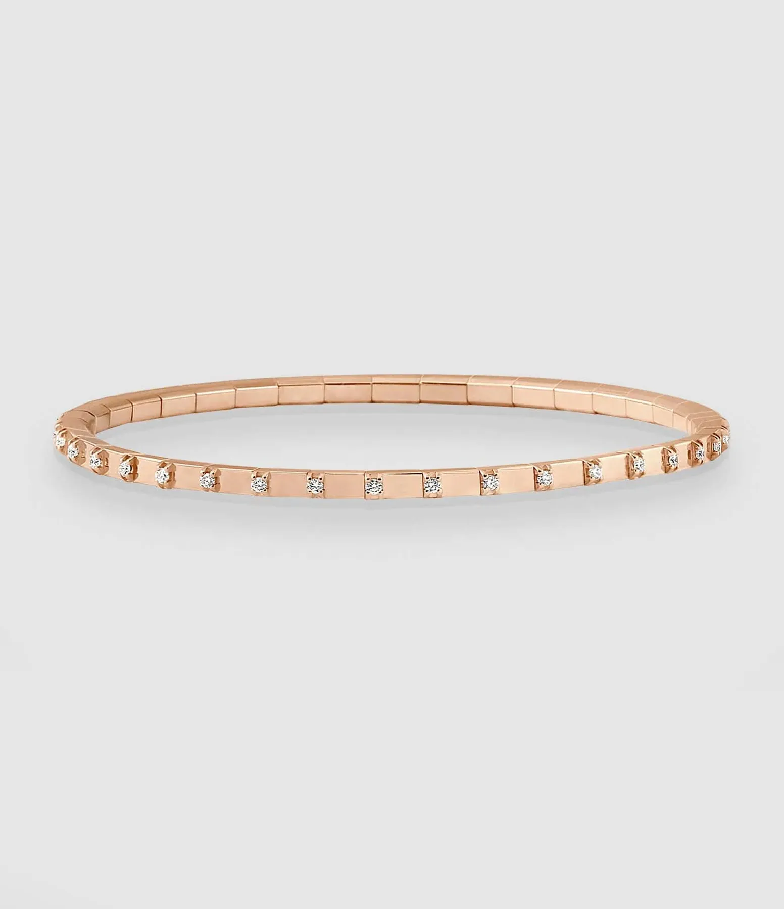 VANRYCKE Partager  Bracelet Elastique Or Rose Diamants, 38M  