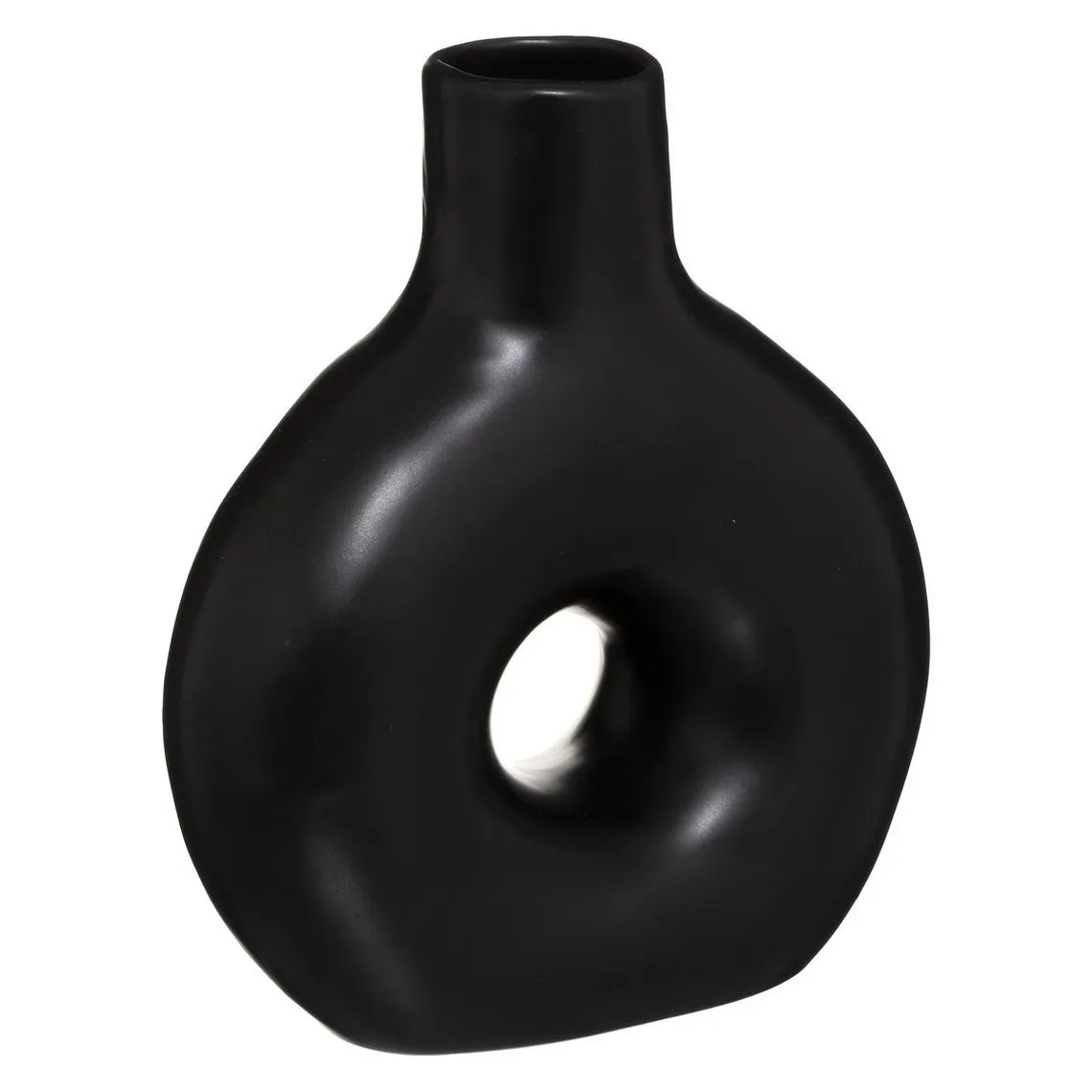 Vase Circle blanc mat en céramique 17x21cm | 3 Suisses