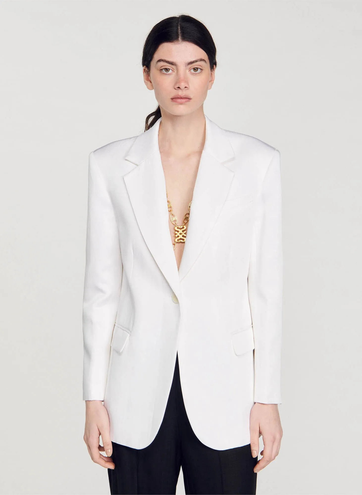 VESTE DE TAILLEUR DROITE - SANDRO pour FEMME | Printemps